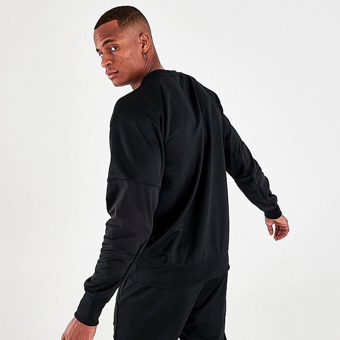 Back Right view of Men's Nike Air Max Pullover Sweatshirt in Black/Black/Black Click to zoom