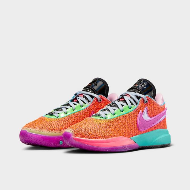 Purple and orange basketball on sale shoes