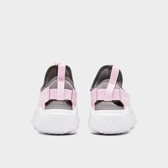 Left view of Girls' Big Kids' Nike Flex Runner 2 Running Shoes in Pink Foam/White/Flat Pewter/Photo Blue Click to zoom