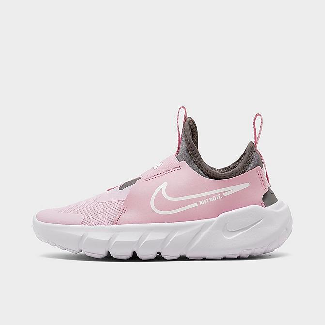 Right view of Girls' Little Kids' Nike Flex Runner 2 Running Shoes in Light Atomic Pink/Solar Flare/Black Click to zoom