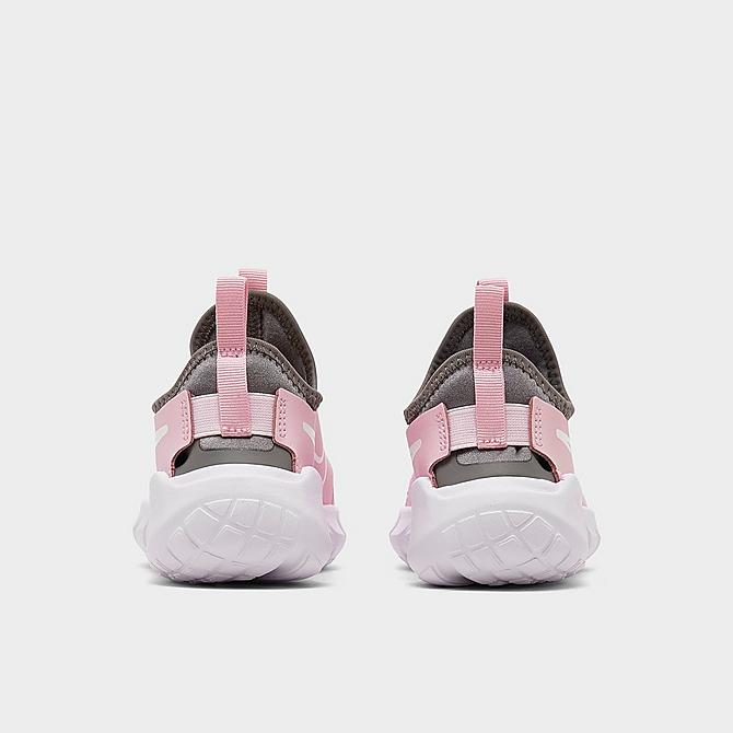 Left view of Girls' Little Kids' Nike Flex Runner 2 Running Shoes in Light Atomic Pink/Solar Flare/Black Click to zoom