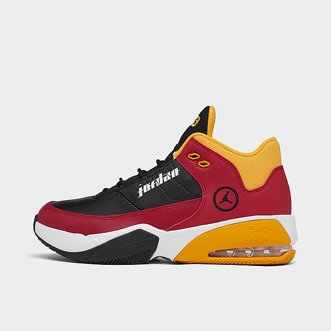 Right view of Big Kids' Jordan Max Aura 3 SE Basketball Shoes in Gym Red/Black/University Gold Click to zoom