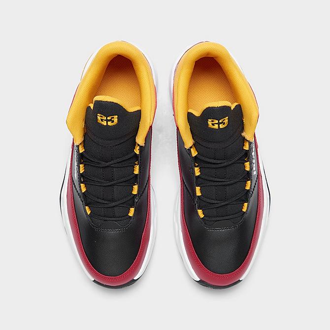 Back view of Big Kids' Jordan Max Aura 3 SE Basketball Shoes in Gym Red/Black/University Gold Click to zoom