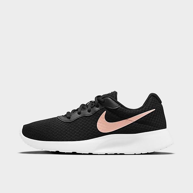 Right view of Women's Nike Tanjun Casual Shoes in Black/Metallic Red Bronze/Barely Volt/White Click to zoom
