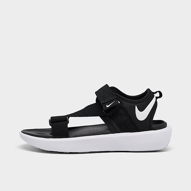 Right view of Women's Nike Vista Casual Sandals in Black/Black/White Click to zoom