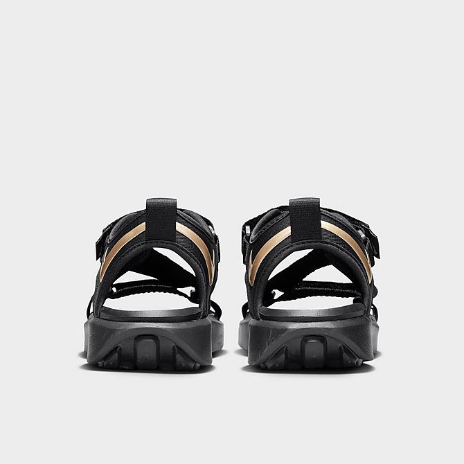 Left view of Women's Nike Vista Casual Sandals in Black/Metallic Gold/Black Click to zoom