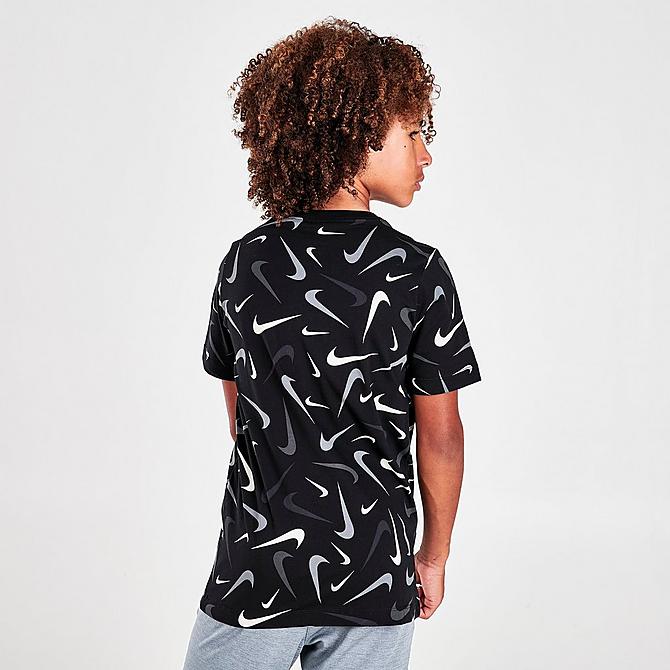 On Model 5 view of Boys' Nike Allover Print Swooshfetti T-Shirt Click to zoom