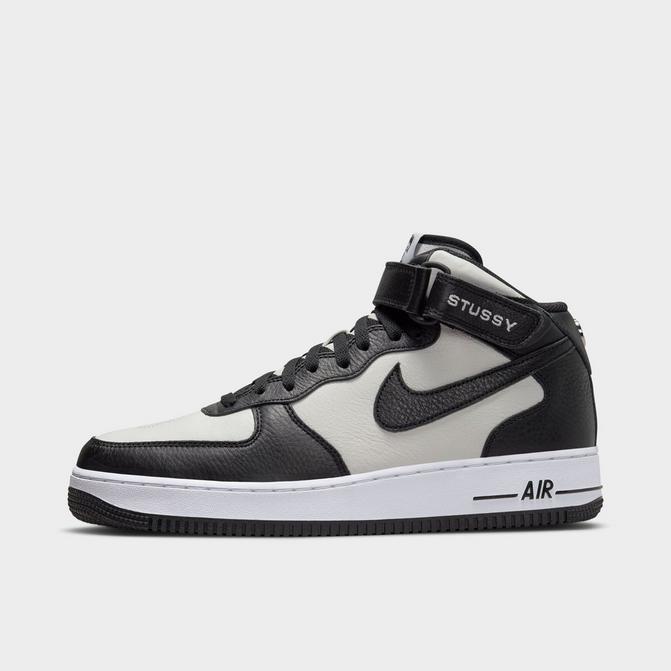 Nike Men's Air Force 1 Utility Mid Casual Shoes in White / Black Size 10.0 | Leather