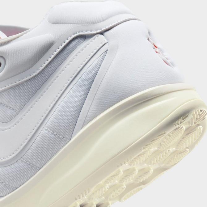 Front view of Nike G.T. Hustle 2 Basketball Shoes in White/Sail/Safety Orange/White Click to zoom
