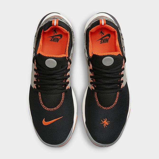 Back view of Men's Nike Air Presto Premium Halloween Casual Shoes in Black/Starfish/Sail Click to zoom