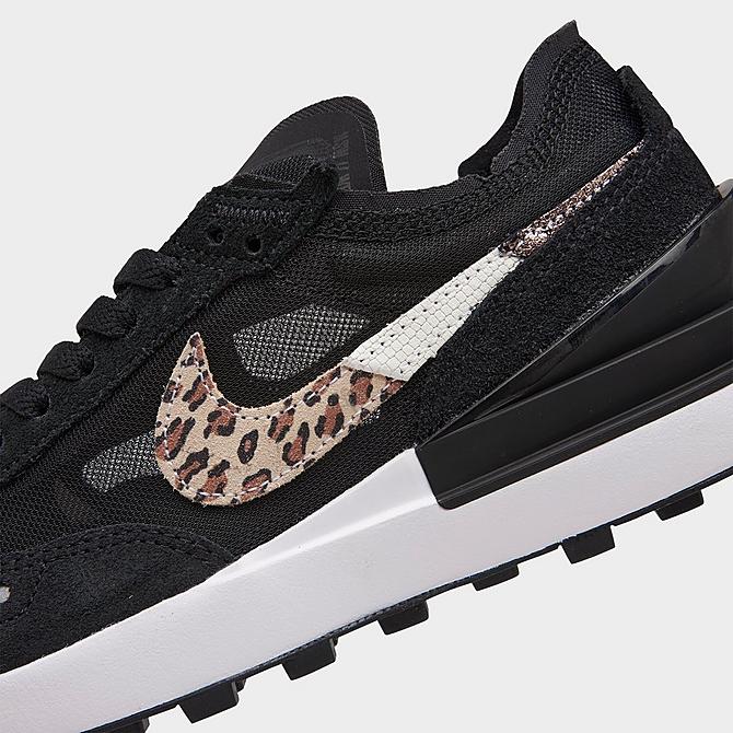 Front view of Women's Nike Waffle One SE Casual Shoes in Black/Multi/Black Click to zoom