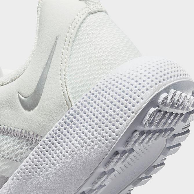 Front view of Women's Nike React Escape Run 2 Running Shoes in Off White/White/Iris Whisper/Metallic Silver Click to zoom