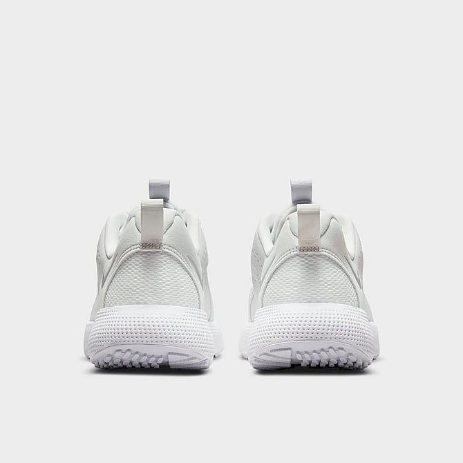 Left view of Women's Nike React Escape Run 2 Running Shoes in Off White/White/Iris Whisper/Metallic Silver Click to zoom