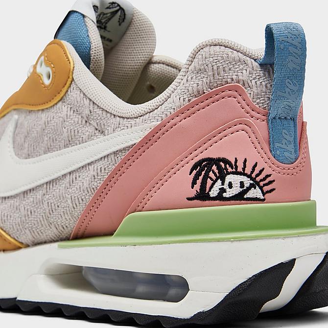 Front view of Women's Nike Air Max Dawn SE Beach Day Casual Shoes in Light Orewood Brown/Sail/Sanded Gold Click to zoom