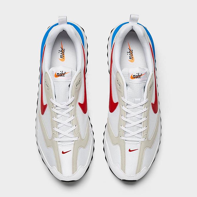 Back view of Men's Nike Air Max Dawn Next Nature Casual Shoes in White/Photo Blue/Black/Red Click to zoom
