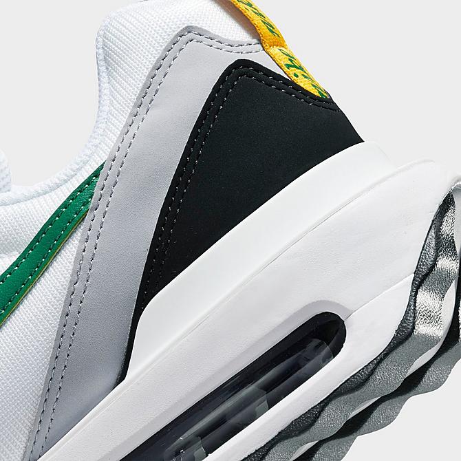 Front view of Men's Nike Air Max Dawn Next Nature Casual Shoes in White/Black/University Gold/Gorge Green Click to zoom