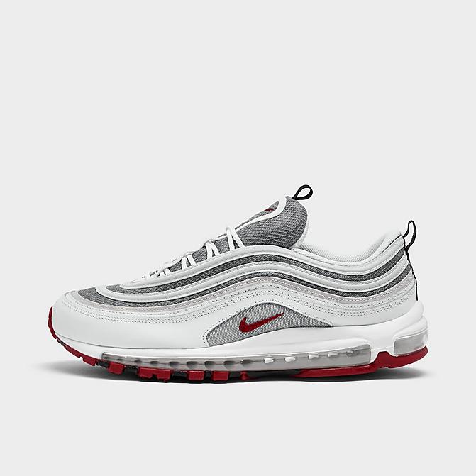 Right view of Men's Nike Air Max 97 SE Casual Shoes in White/Varsity Red/Particle Grey Click to zoom
