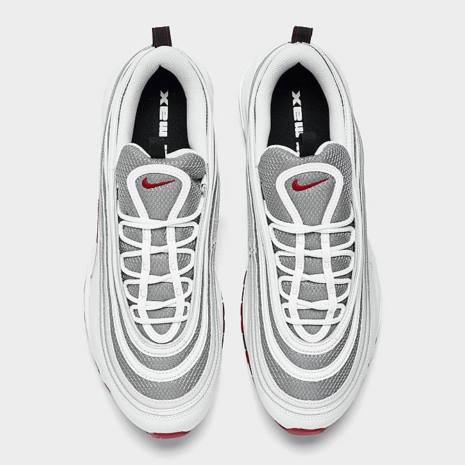 Back view of Men's Nike Air Max 97 SE Casual Shoes in White/Varsity Red/Particle Grey Click to zoom