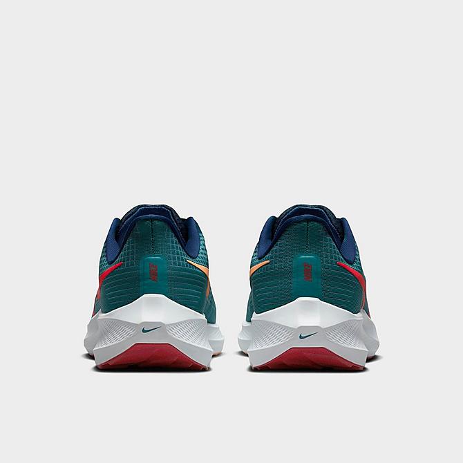 Left view of Men's Nike Air Zoom Pegasus 39 Running Shoes (Extra Wide Width 4E) in Bright Spruce/Valerian Blue/Cerulean/Light Crimson Click to zoom
