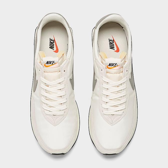 Back view of Men's Nike Waffle Trainer 2 SE Casual Shoes in Sail/Medium Grey/Alpha Orange Click to zoom