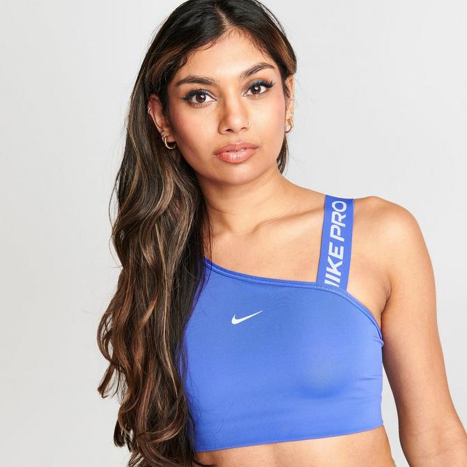 Nike Dri-FIT Swoosh Women's Medium-Support Padded Sports Bra Plus Size Blue/W