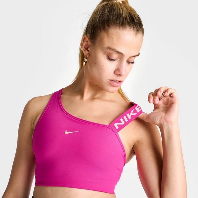 NIKE Nike Swoosh Women's Medium-Support 1-Piece Pad Sports Bra, Pastel pink  Women's Crop Top