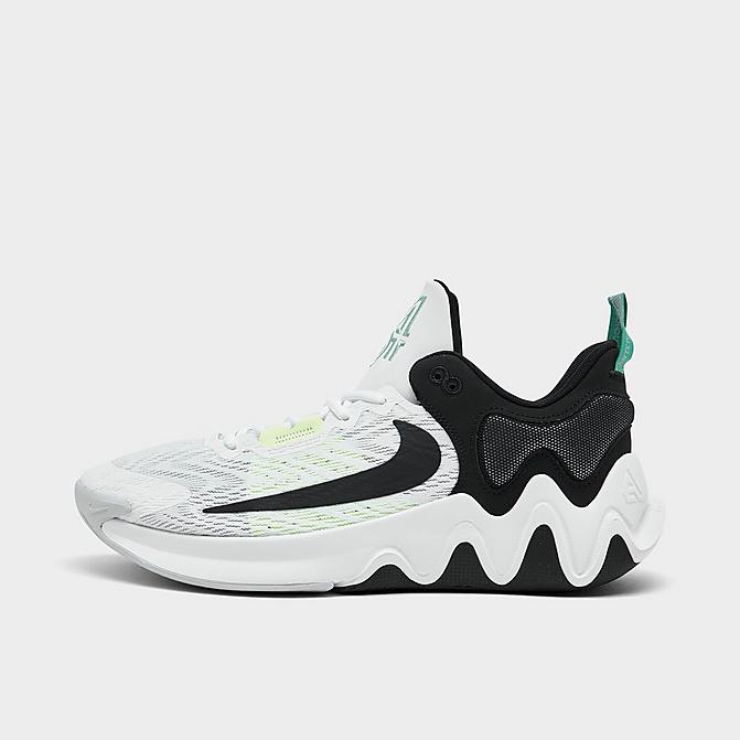 Right view of Nike Giannis Immortality 2 Basketball Shoes in White/Barely Volt/Grey Fog/Black Click to zoom