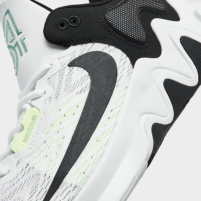 Front view of Nike Giannis Immortality 2 Basketball Shoes in White/Barely Volt/Grey Fog/Black Click to zoom