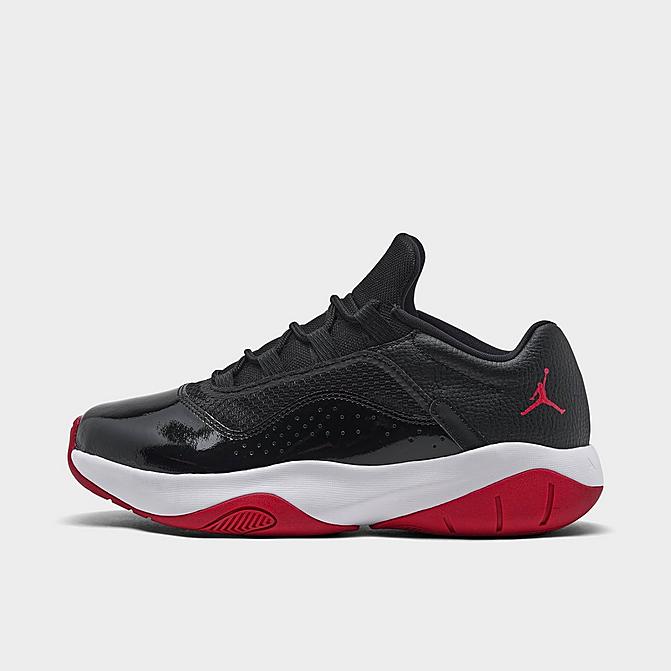 Right view of Big Kids' Air Jordan 11 CMFT Low Casual Shoes in Black/White-Gym Red Click to zoom