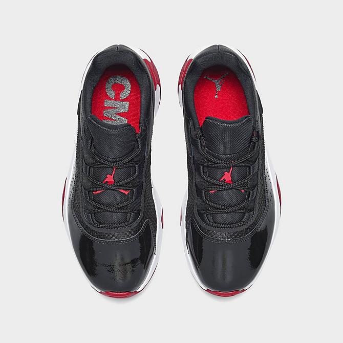 Back view of Big Kids' Air Jordan 11 CMFT Low Casual Shoes in Black/White-Gym Red Click to zoom