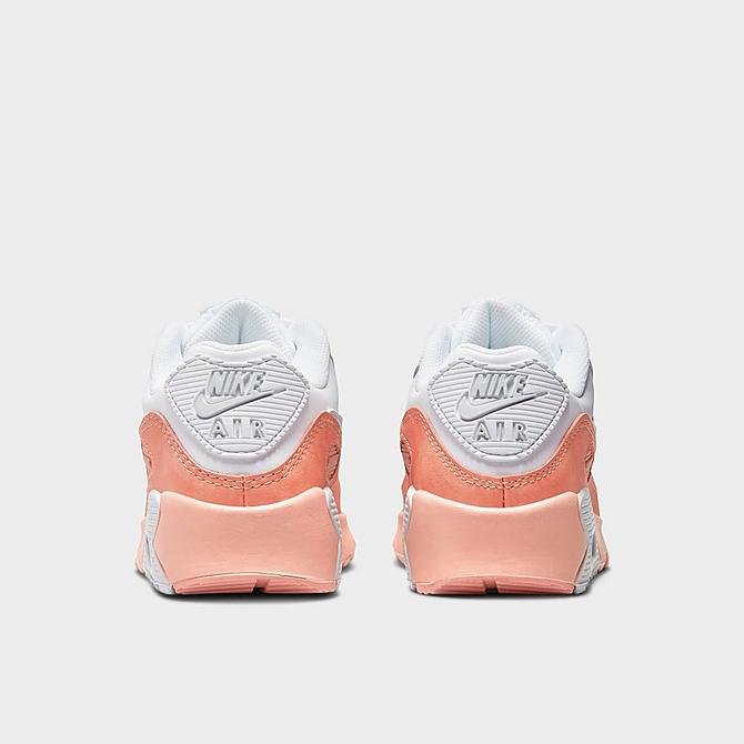 Left view of Girls' Big Kids' Nike Air Max 90 LTR SE Casual Shoes in White/Aura/Light Madder Root Click to zoom