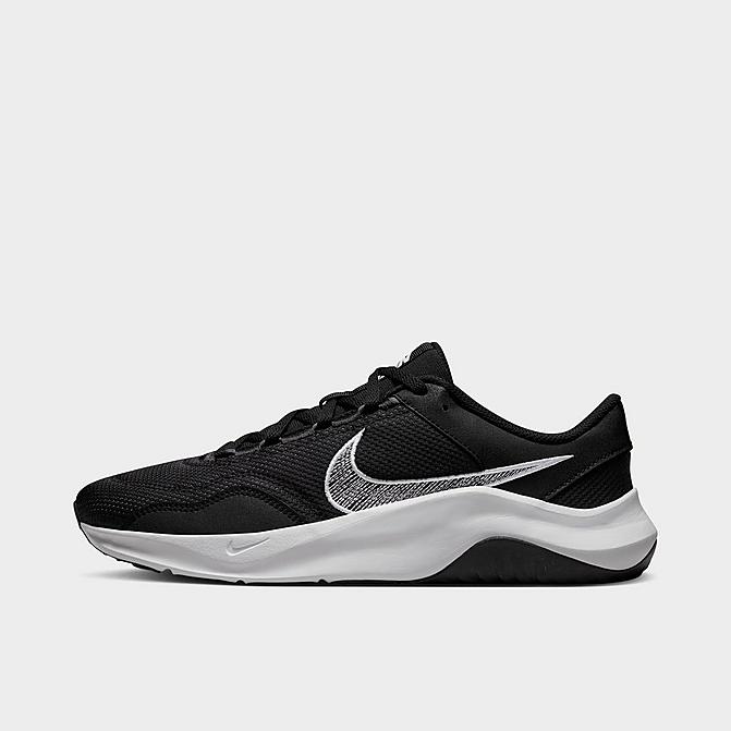 Right view of Men's Nike Legend Essential 3 Next Nature Training Shoes in Black/Iron Grey/White Click to zoom