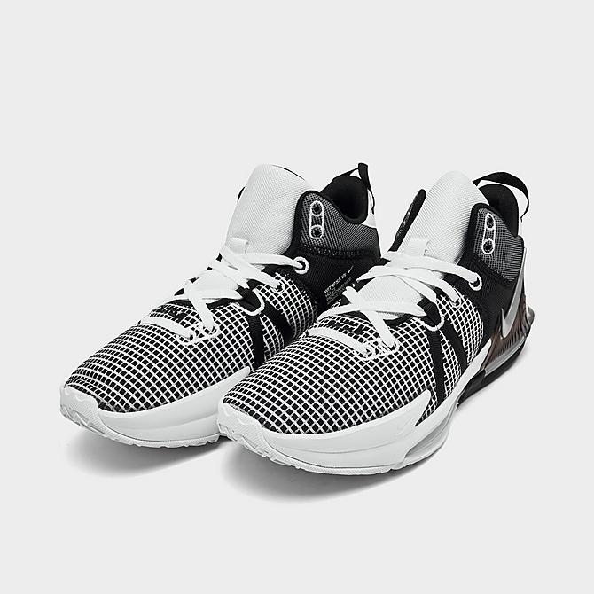 Nike Pro Hyperwarm Tight in Black, White & Metallic Silver
