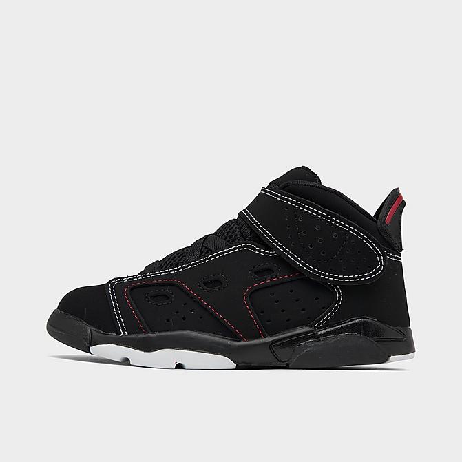 Right view of Boys' Toddler Jordan 6-17-23 Casual Shoes in Black/University Red/Dark Driftwood/White Click to zoom