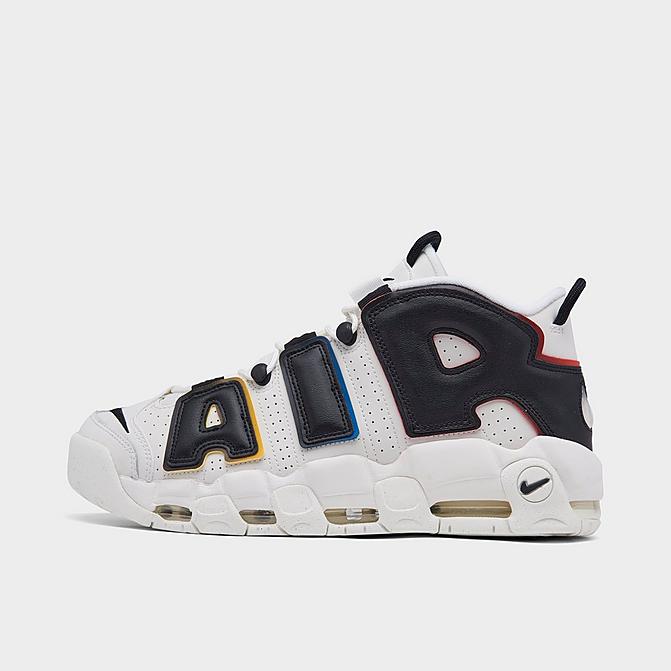 Right view of Men's Nike Air More Uptempo '96 Basketball Shoes in Sail/Sail/Team Orange/Black Click to zoom