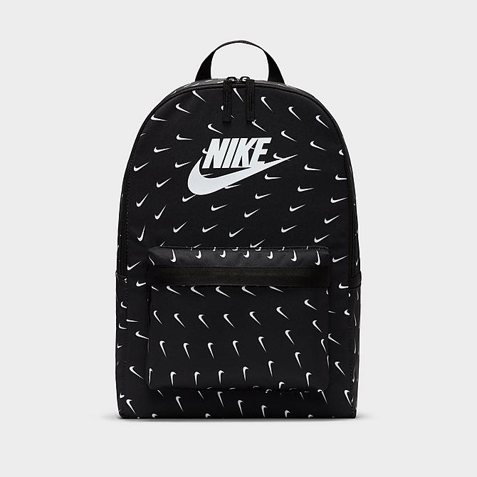Alternate view of Nike Heritage Swoosh Wave Backpack in Black/Black/White Click to zoom