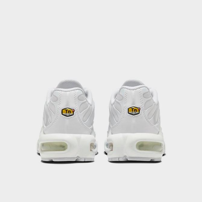 Left view of Women's Nike Air Max Plus Casual Shoes in White/Pure Platinum/White Click to zoom