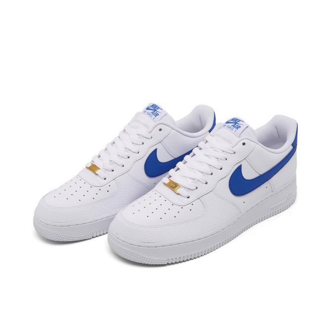 Nike Men's Air Force 1 '07 Shoes, Size 12, White/Blue/White