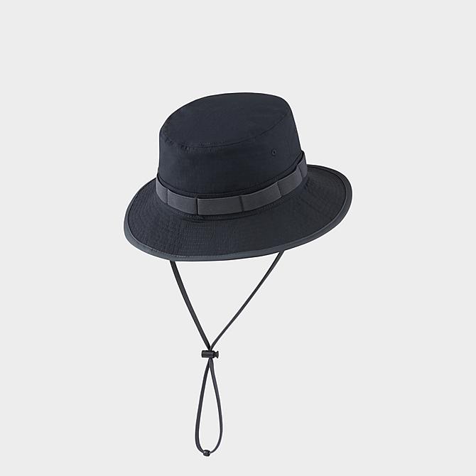 Three Quarter view of Nike Boonie Bucket Hat in Black Click to zoom