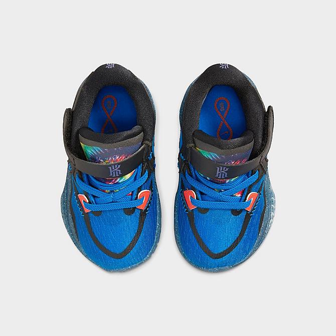 Back view of Kids’ Toddler Nike Kyrie Infinity SE Basketball Shoes in Photo Blue/Black/Psychic Purple Click to zoom