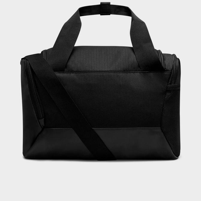 Left view of Nike Brasilia 9.5 Training Extra Small Duffel Bag (25L) in Black/Black/White Click to zoom