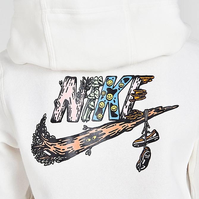 On Model 5 view of Boys' Nike Sportswear Hook Pullover Hoodie in Sail Click to zoom