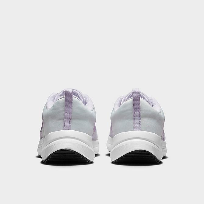 Back view of Big Kids' Nike Downshifter 12 Training Shoes in Violet Frost/Metallic Silver/Pure Platinum/Vivid Purple Click to zoom