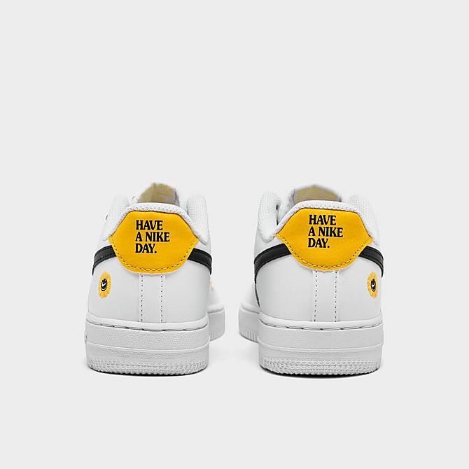 Left view of Little Kids' Nike Air Force 1 LV8 Have A Nike Day Casual Shoes in White/Black/Dark Sulfur Click to zoom