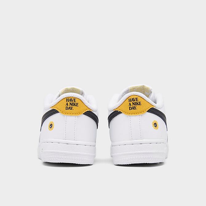 Left view of Kids' Toddler Nike Air Force 1 LV8 Have A Nike Day Casual Shoes in White/Black/Dark Sulfur Click to zoom