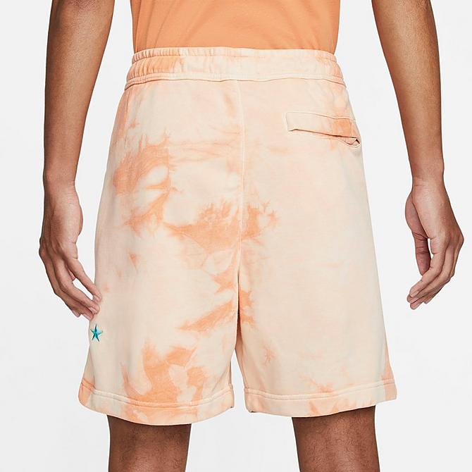 Front Three Quarter view of Men's Nike Sportswear French Terry Shorts in Sanded Gold Click to zoom