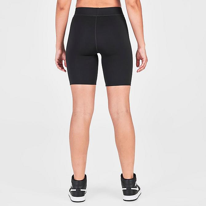 Back Right view of Women's Jordan Essentials Bike Shorts in Black/White Click to zoom
