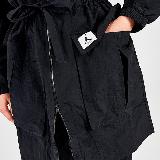 On Model 6 view of Women's Jordan Essentials Oversized Jacket in Black Click to zoom