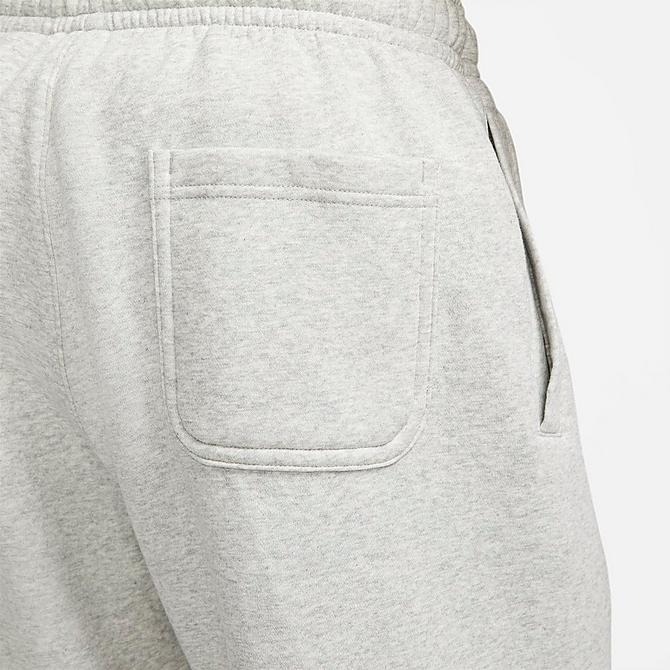 On Model 5 view of Men's Nike Sportswear Swoosh League Basketball Shorts in Grey Heather Click to zoom