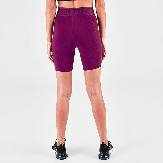 Back Right view of Women's Nike Air Bike Shorts in Sangria Click to zoom